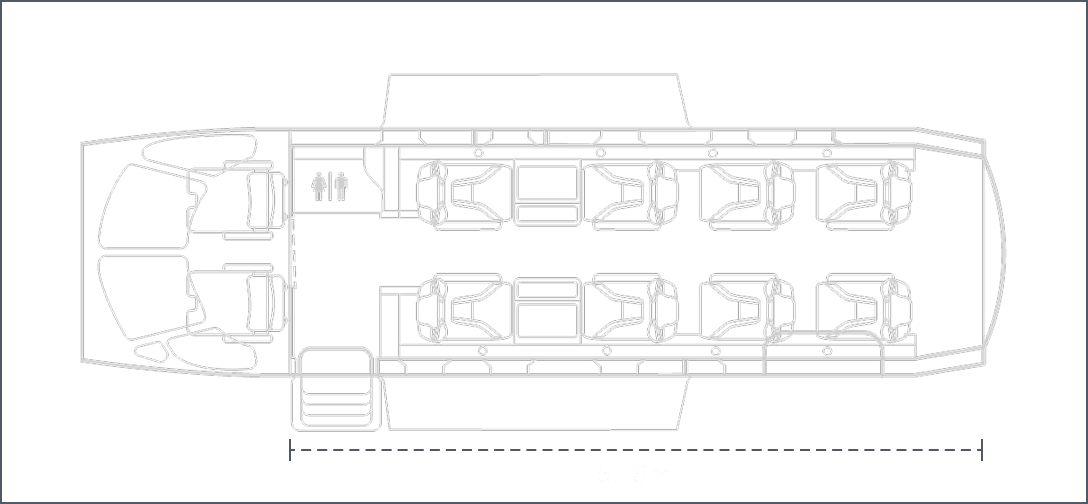 客室レイアウト図(上面図)