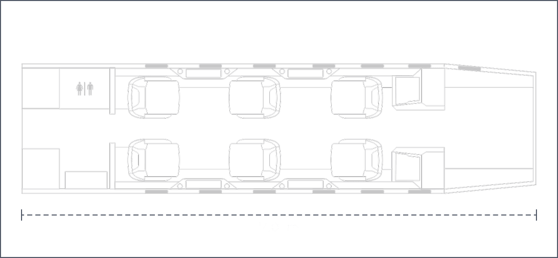 客室レイアウト図(上面図)